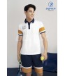 Áo thể thao nam MC-9126 Trắng phối Cam đất